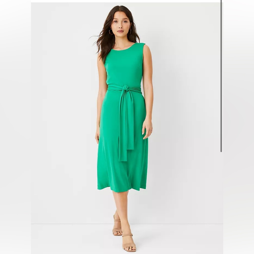 Ann Taylor Petite Tie Waist Sheath Dress 6P